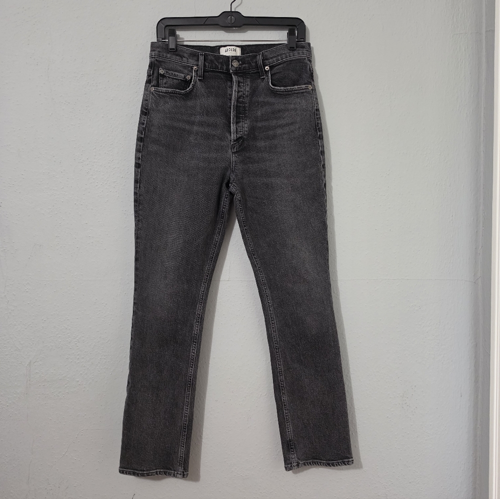 Agolde Freya Button Fly Black Gray Jeans Size 29